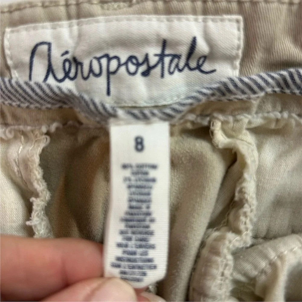 Aeropostale‎ Women's Bermuda Twill Shorts Size 8 Beige Summer Casual